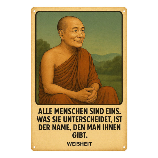 Buddha Zitat Name Blechschild