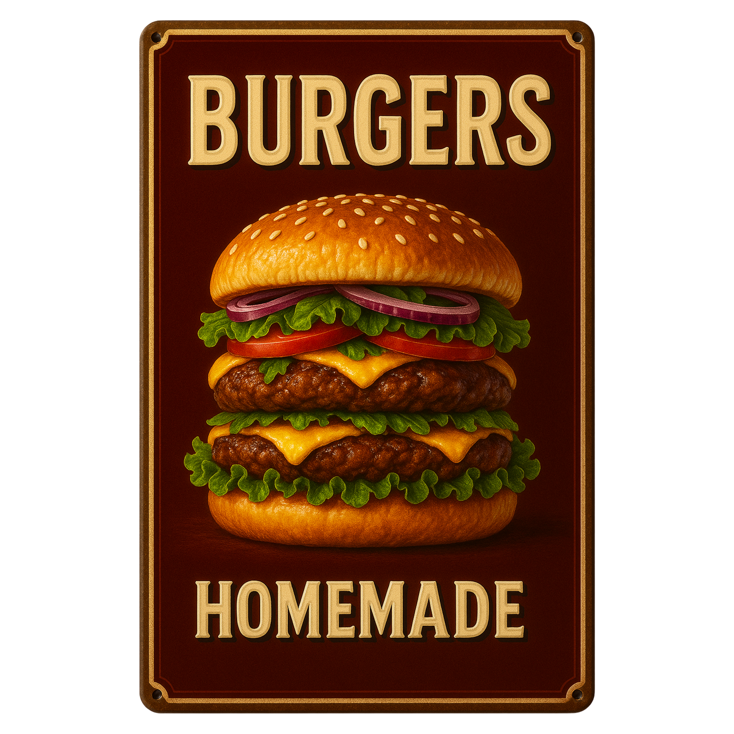Burger Blechschild 