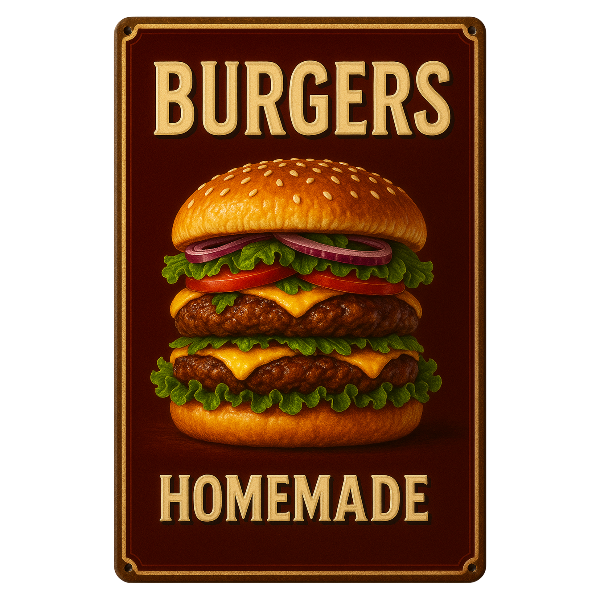 Burger Blechschild 