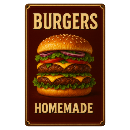 Burger Blechschild 