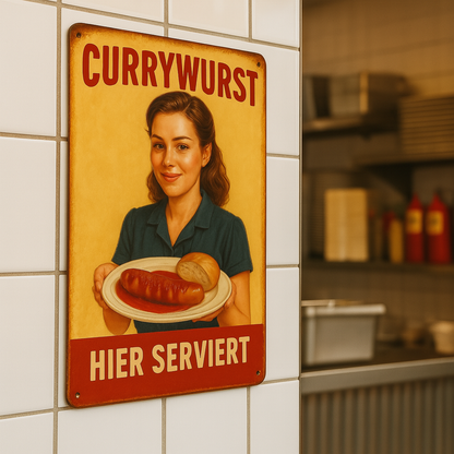 Currywurst Blechschild 