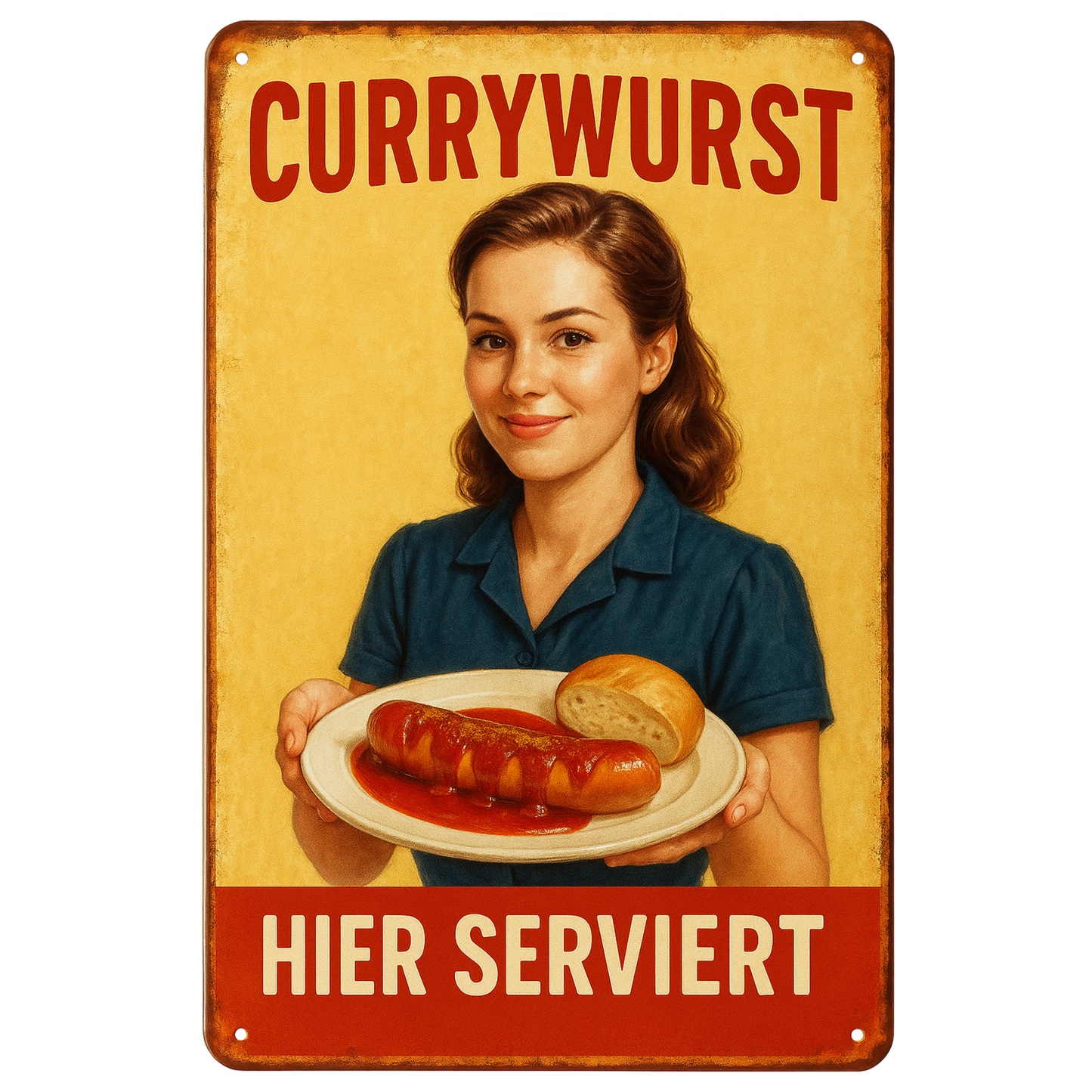 Currywurst Blechschild 