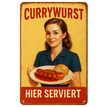 Currywurst Blechschild 