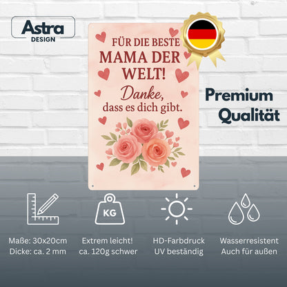 Die beste Mama der Welt Blechschild