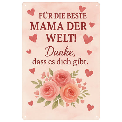 Die beste Mama der Welt Blechschild