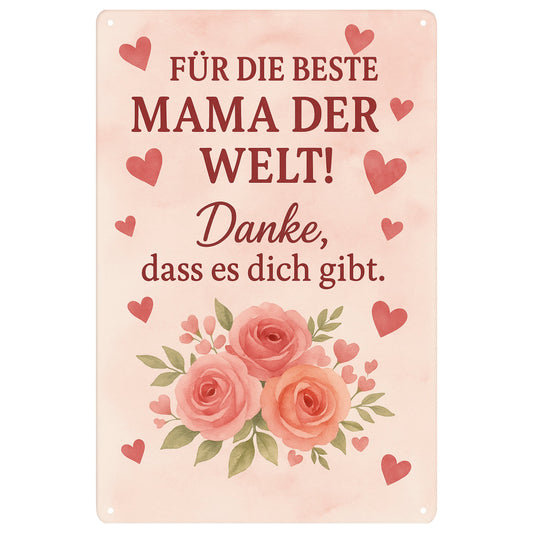 Die beste Mama der Welt Blechschild