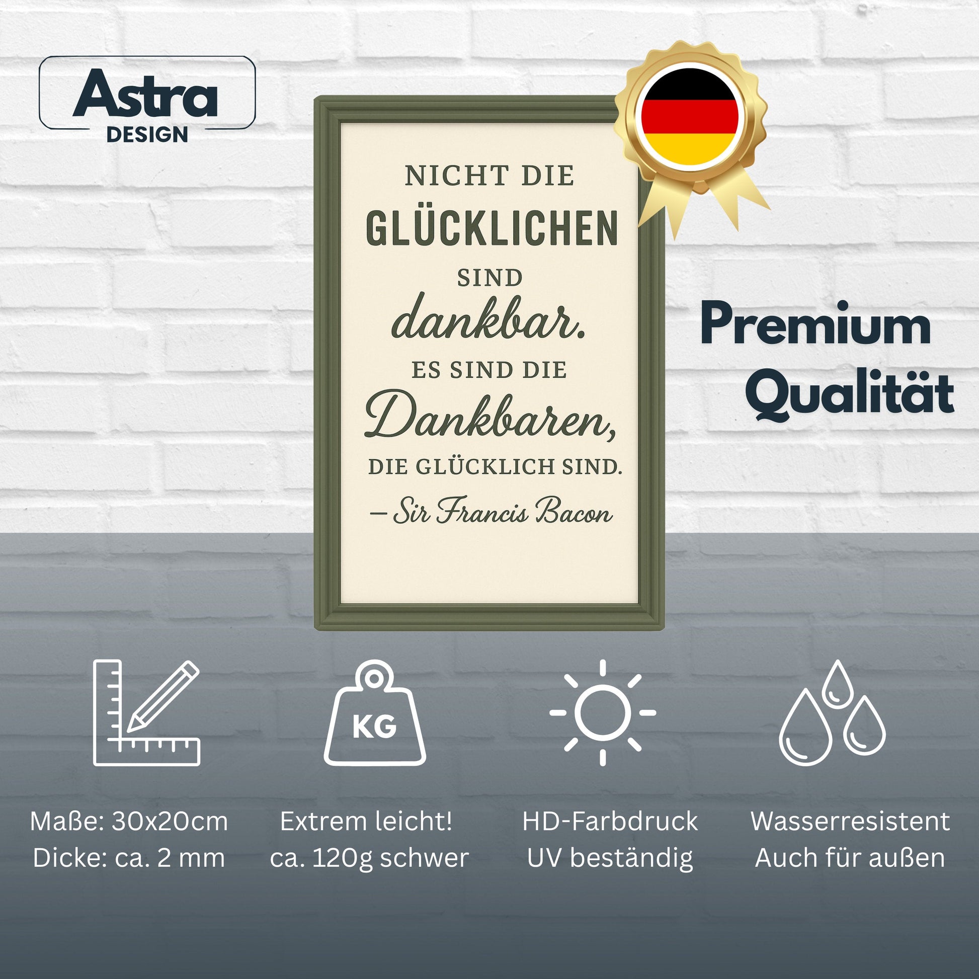 Die dankbaren sind glücklich Blechschild