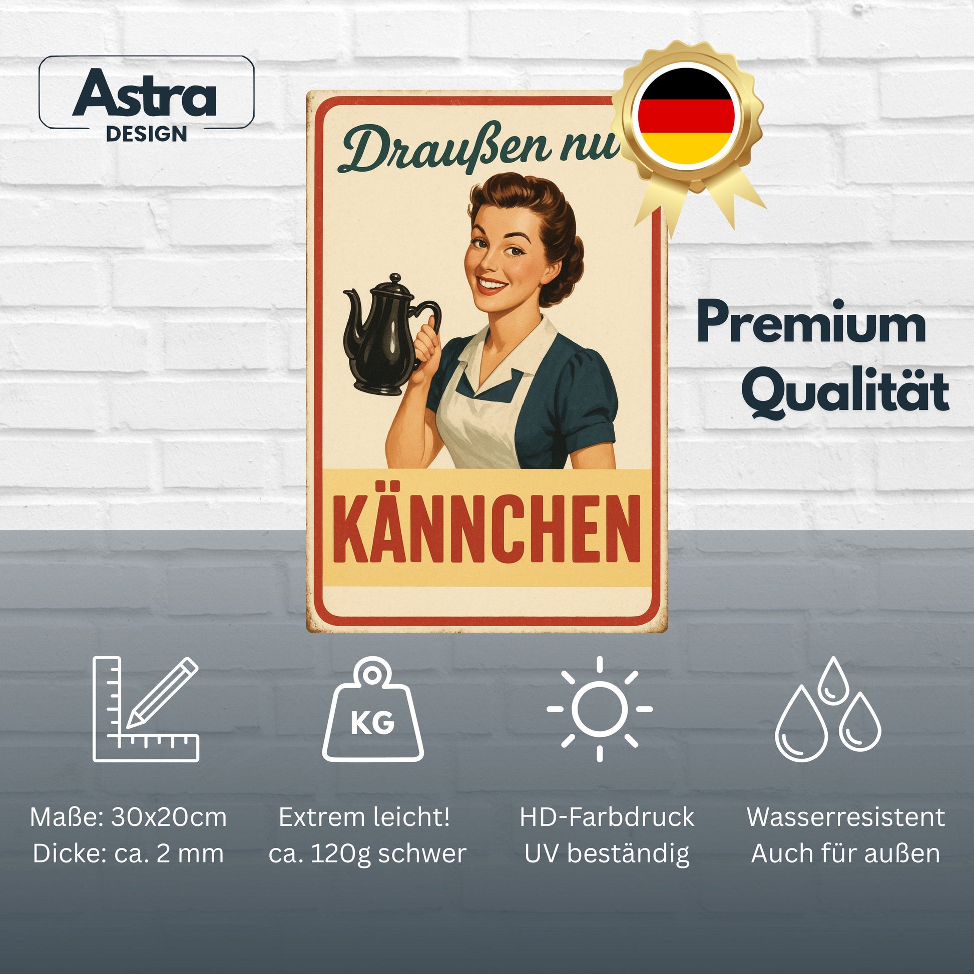 Kännchen Blechschild