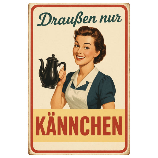 Kännchen Blechschild