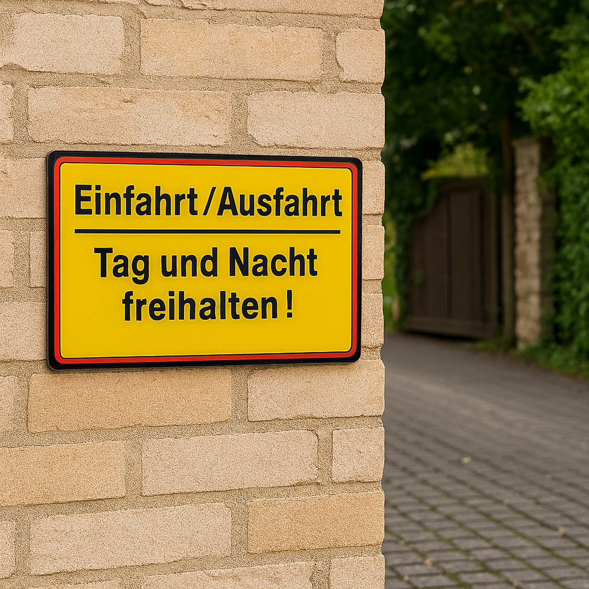 Einfahrt Ausfahrt Blechschild