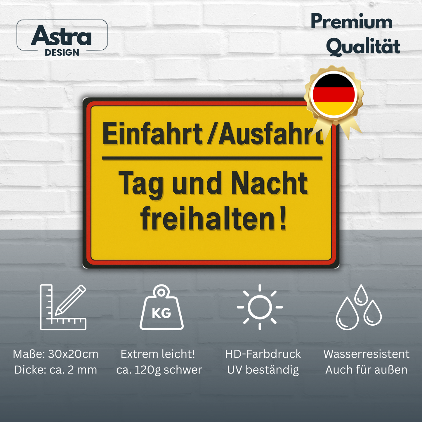 Einfahrt Ausfahrt Blechschild