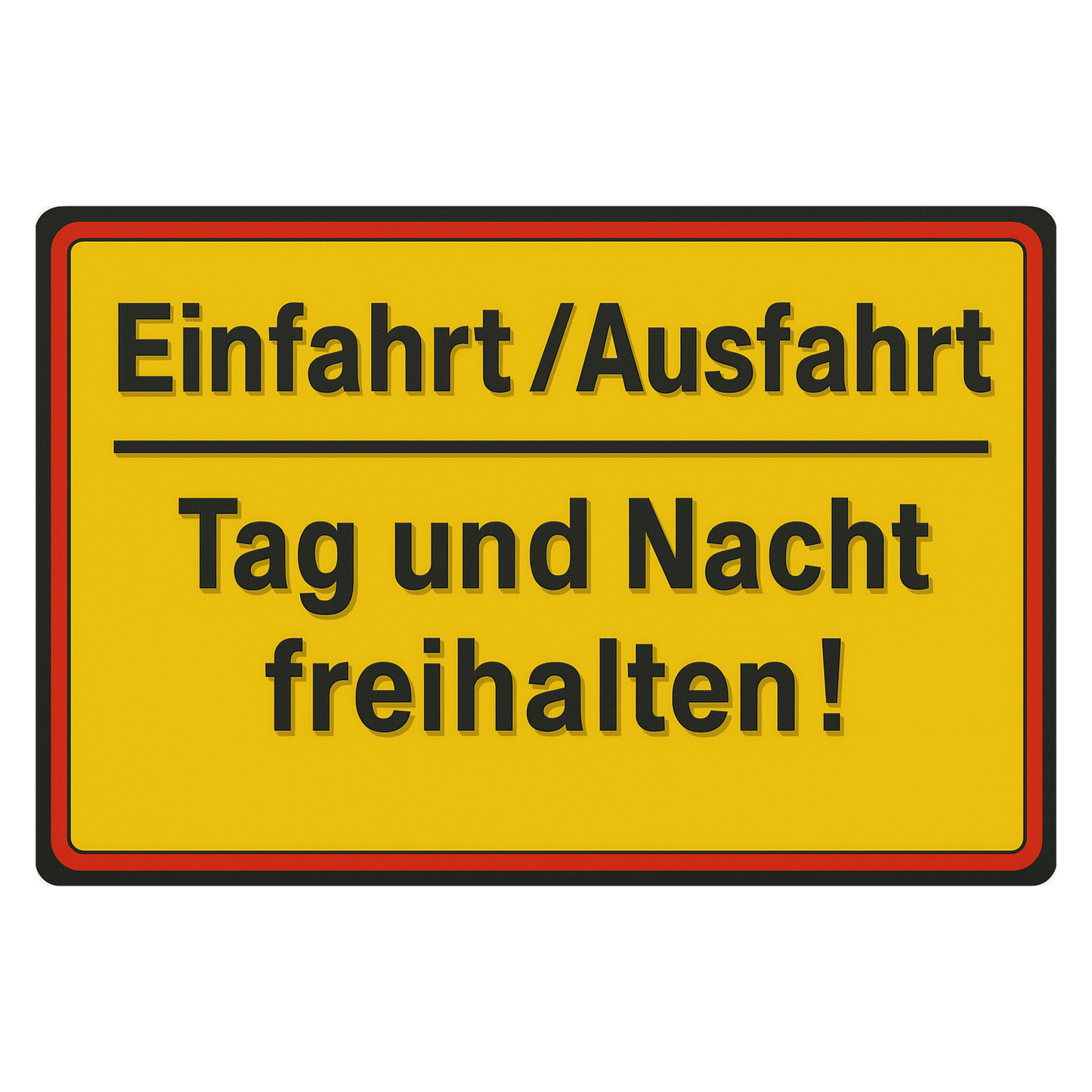 Einfahrt Ausfahrt Blechschild