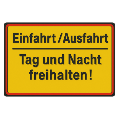 Einfahrt Ausfahrt Blechschild