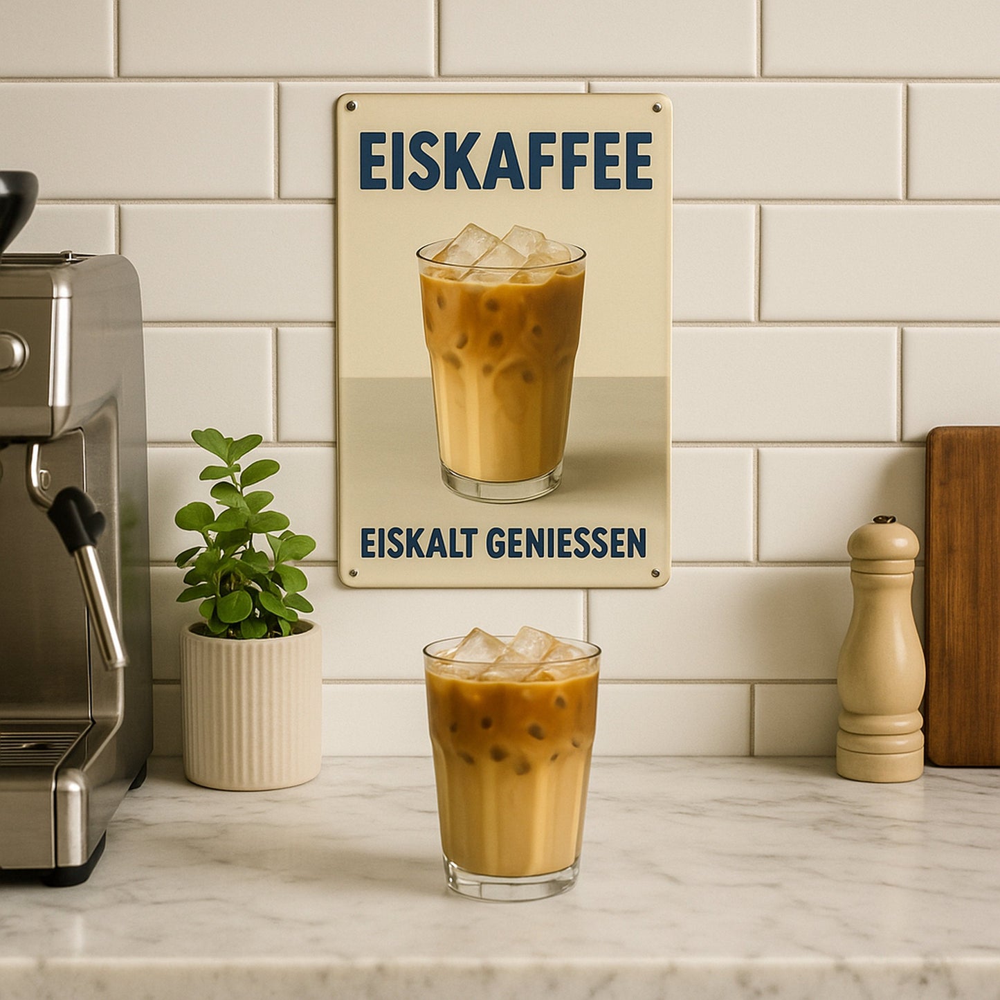Eiskaffee Blechschild 