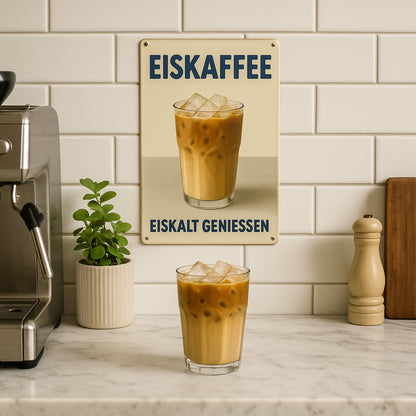 Eiskaffee Blechschild 