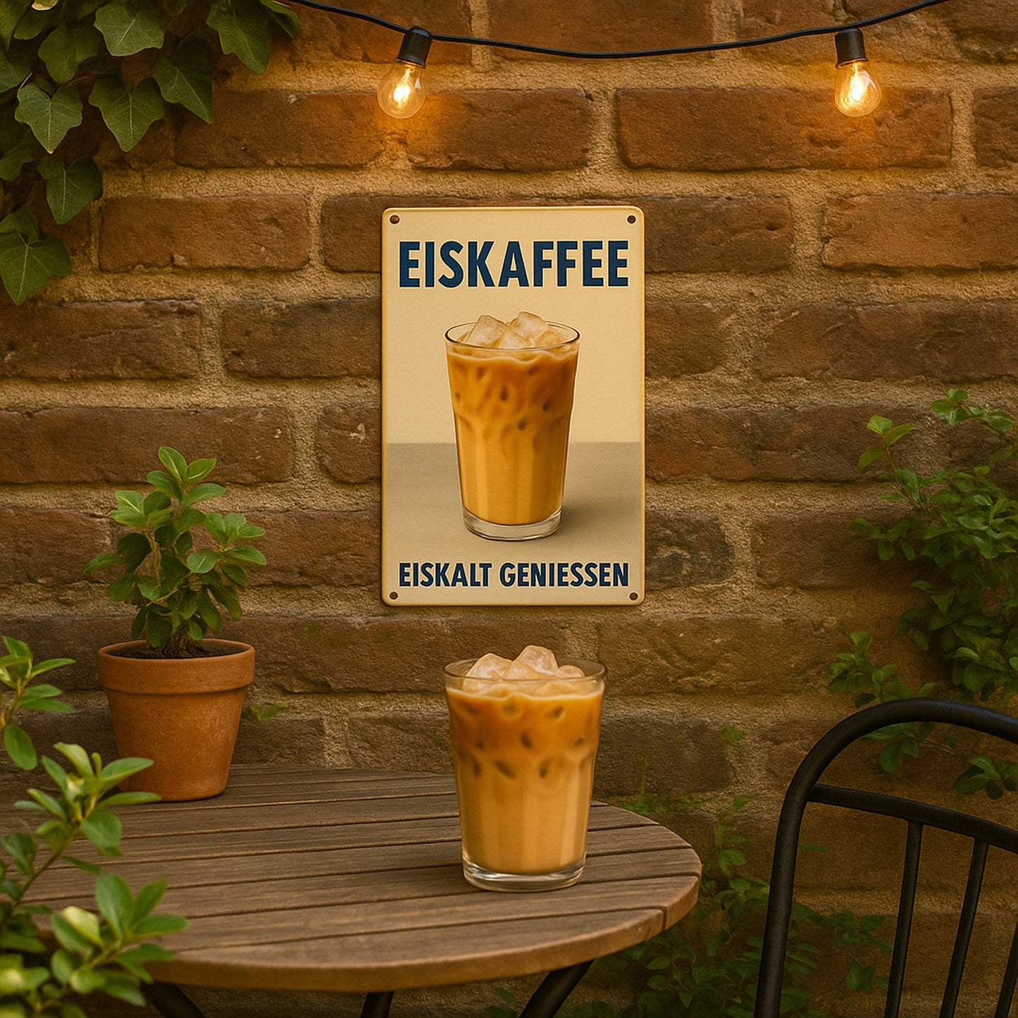 Eiskaffee Blechschild 
