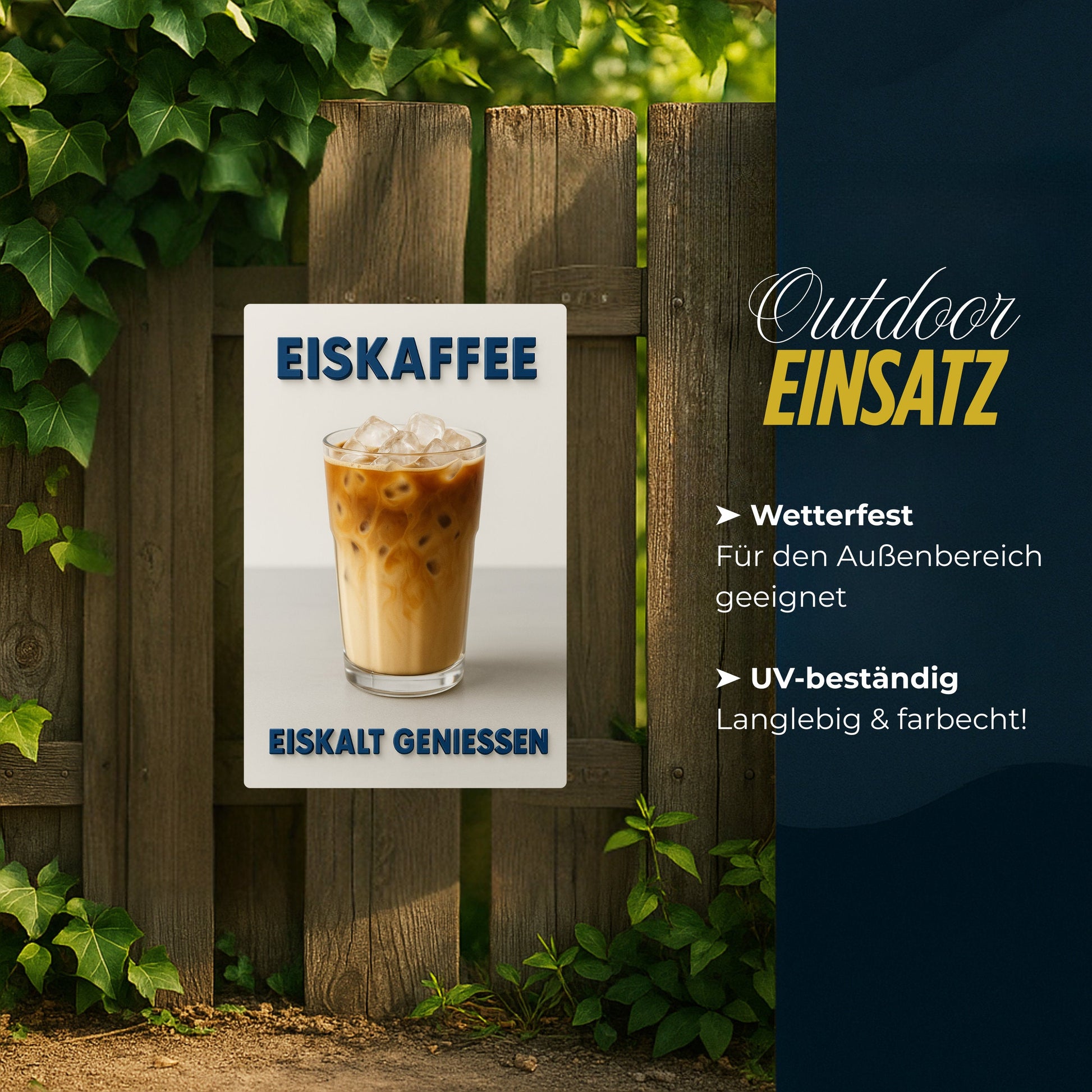 Eiskaffee Blechschild 
