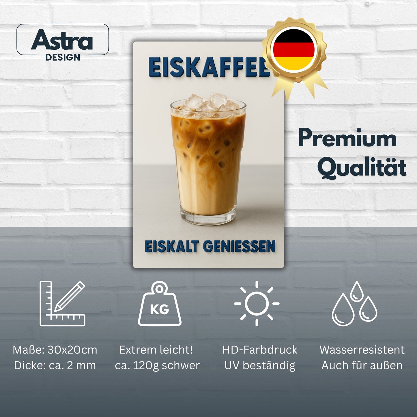 Eiskaffee Blechschild 