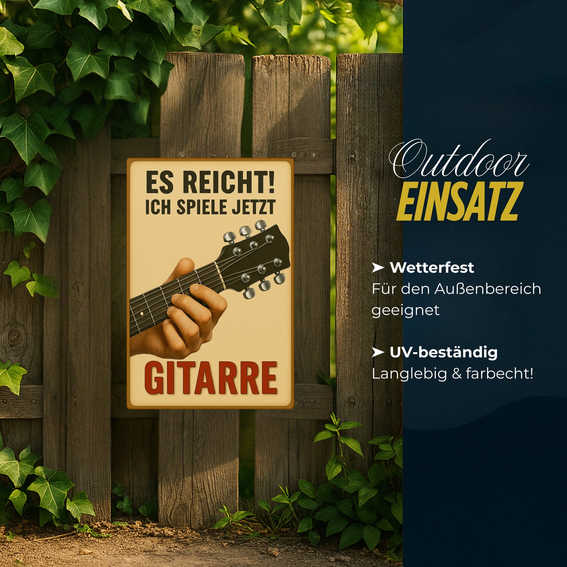 Ich spiele jetzt Gitarre Blechschild