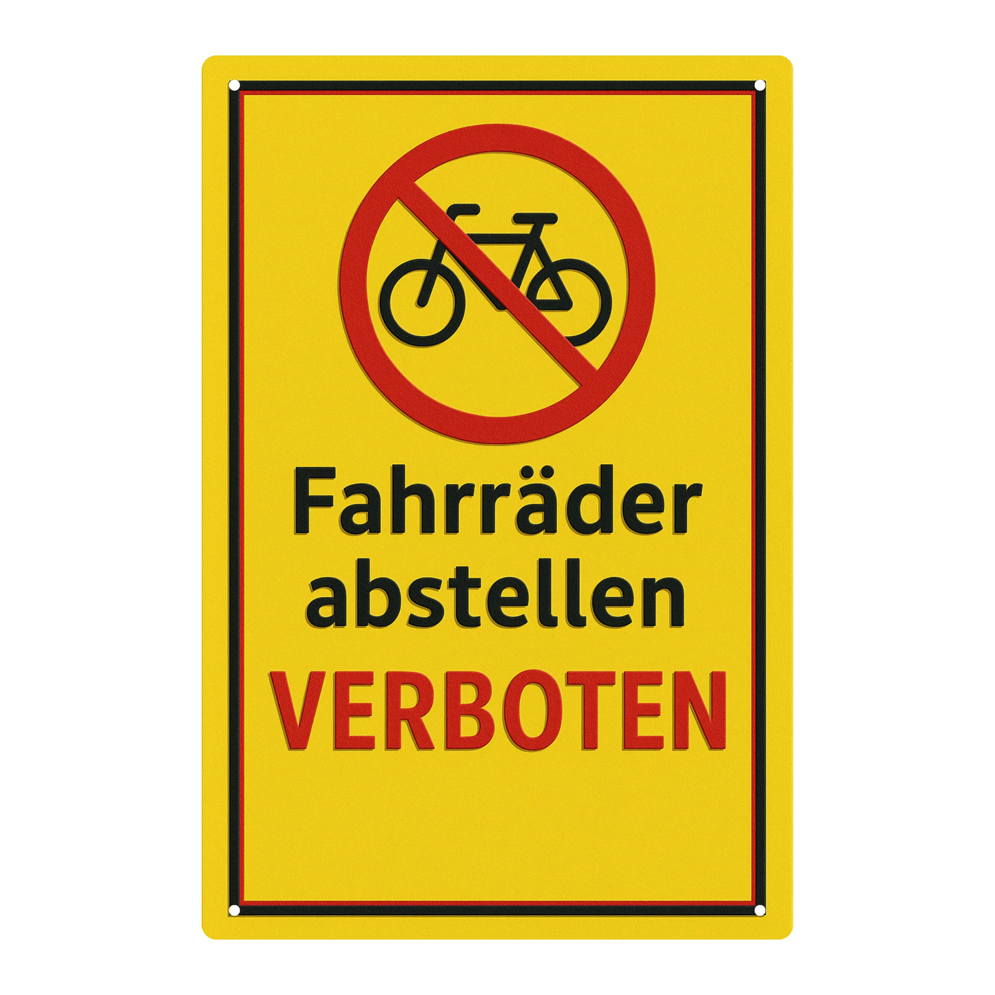 Blechschild Fahrräder abstellen