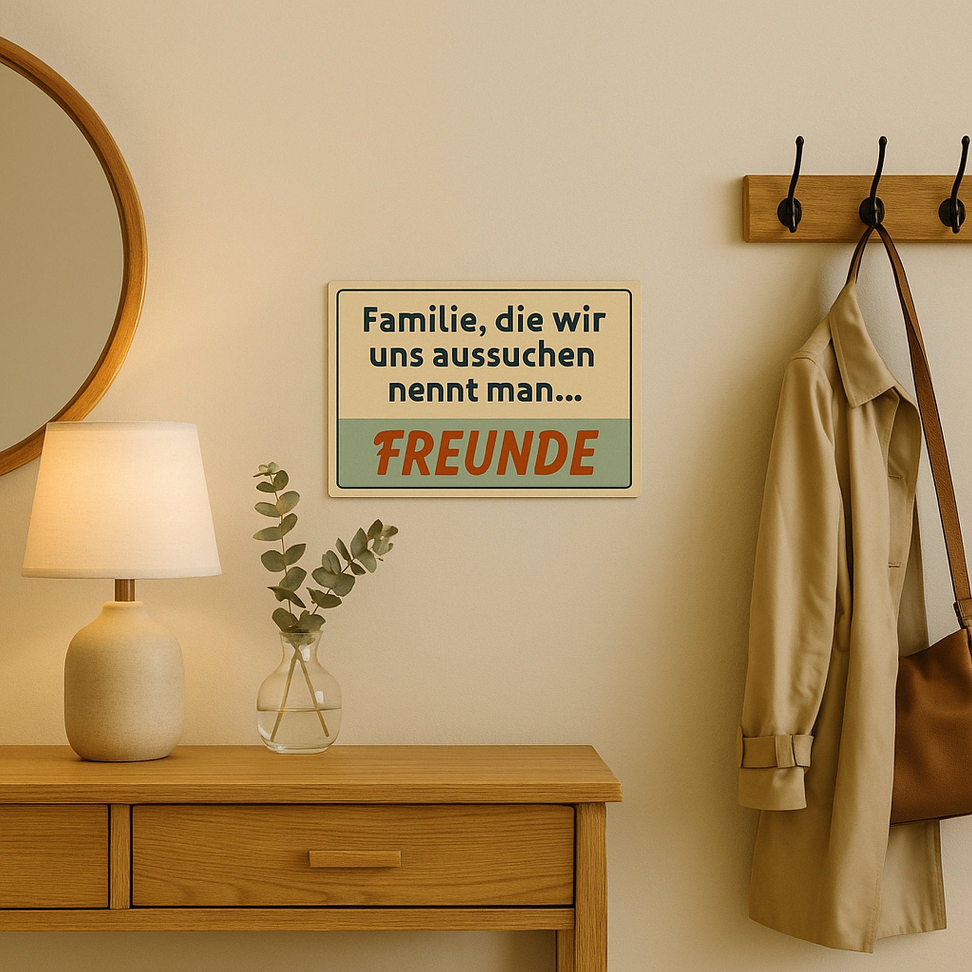 Familie und Freunde Blechschild
