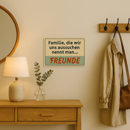 Familie und Freunde Blechschild