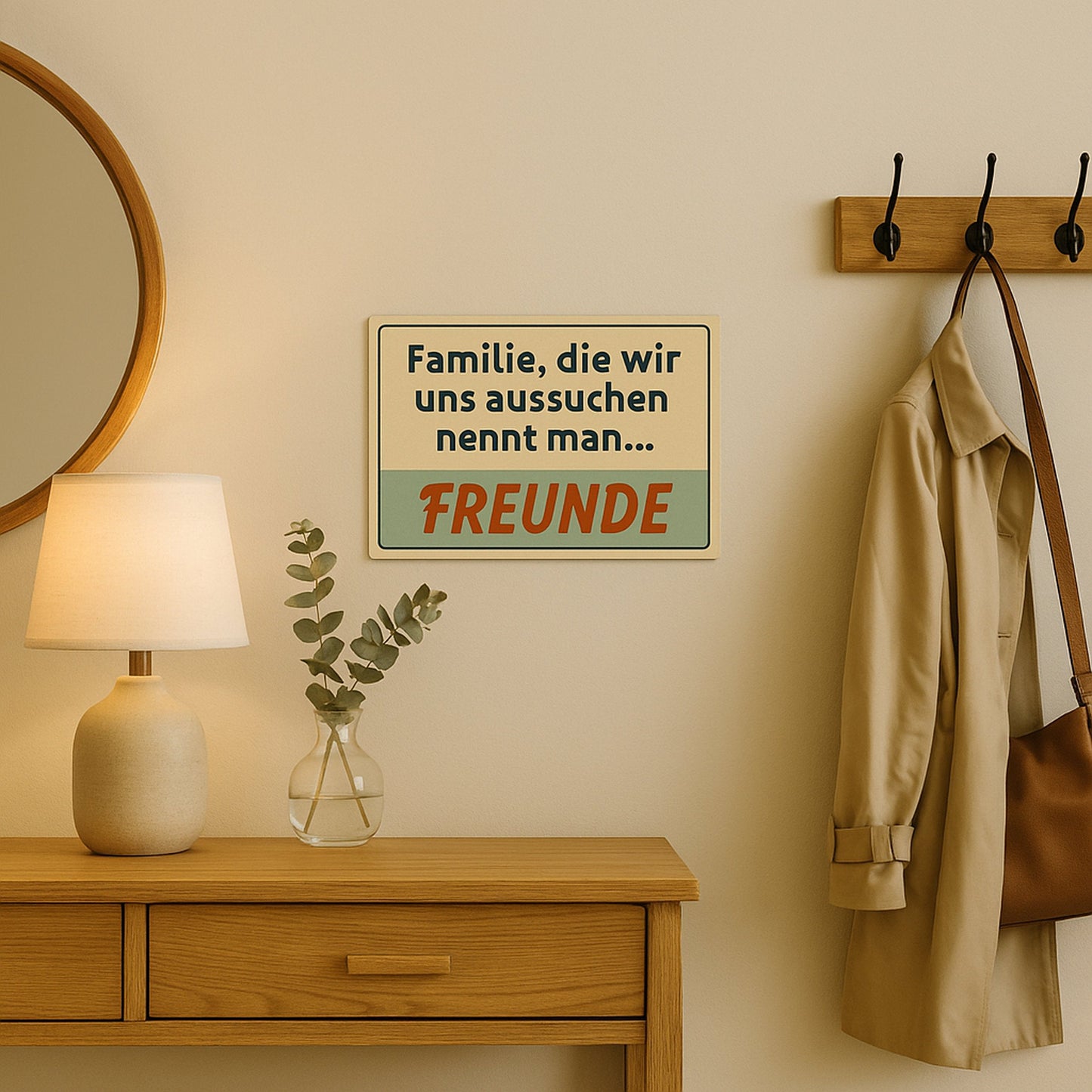 Familie und Freunde Blechschild
