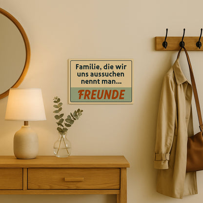 Familie und Freunde Blechschild