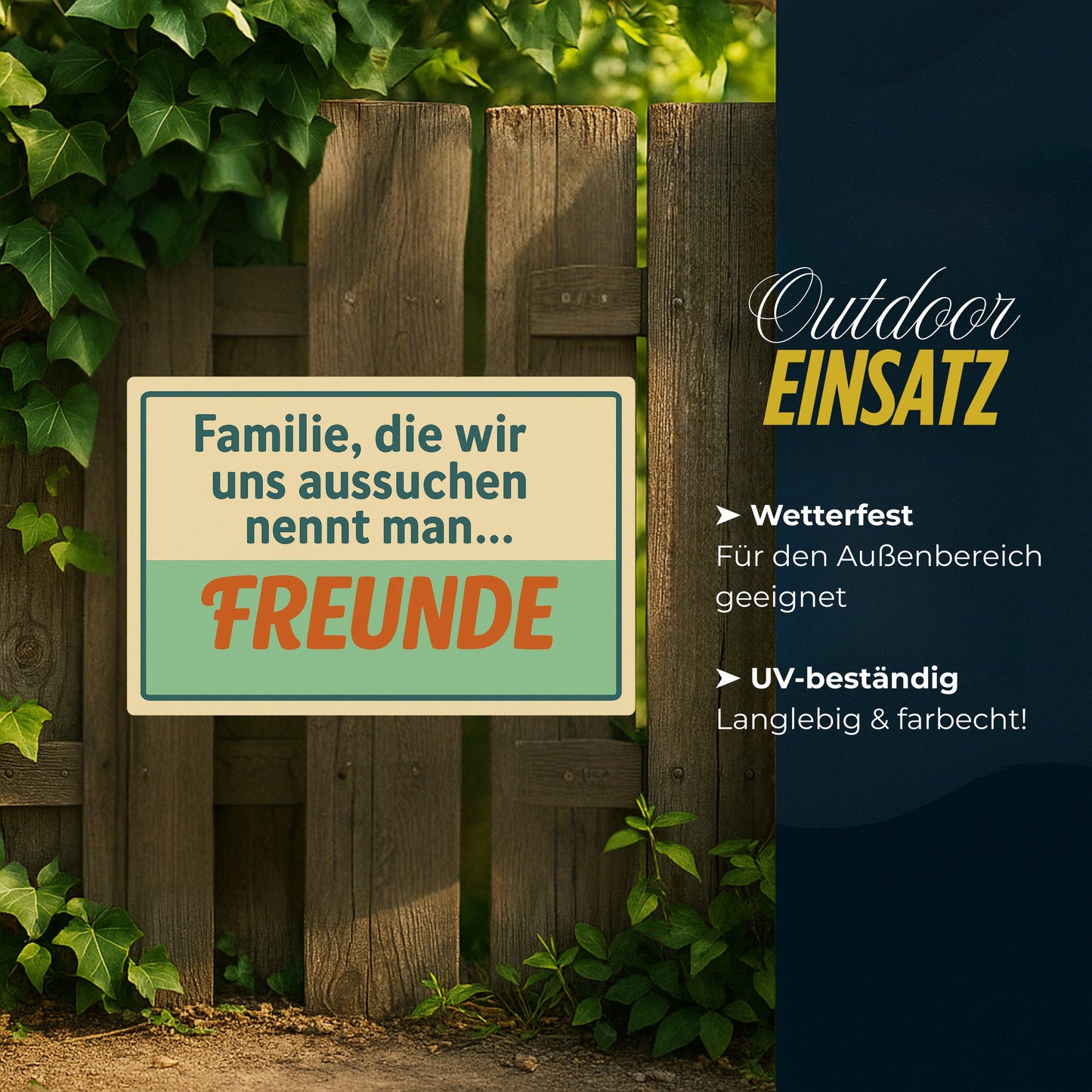 Familie und Freunde Blechschild
