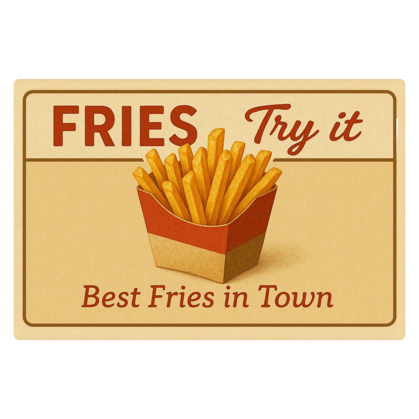 Best Fries in Town Blechschild
