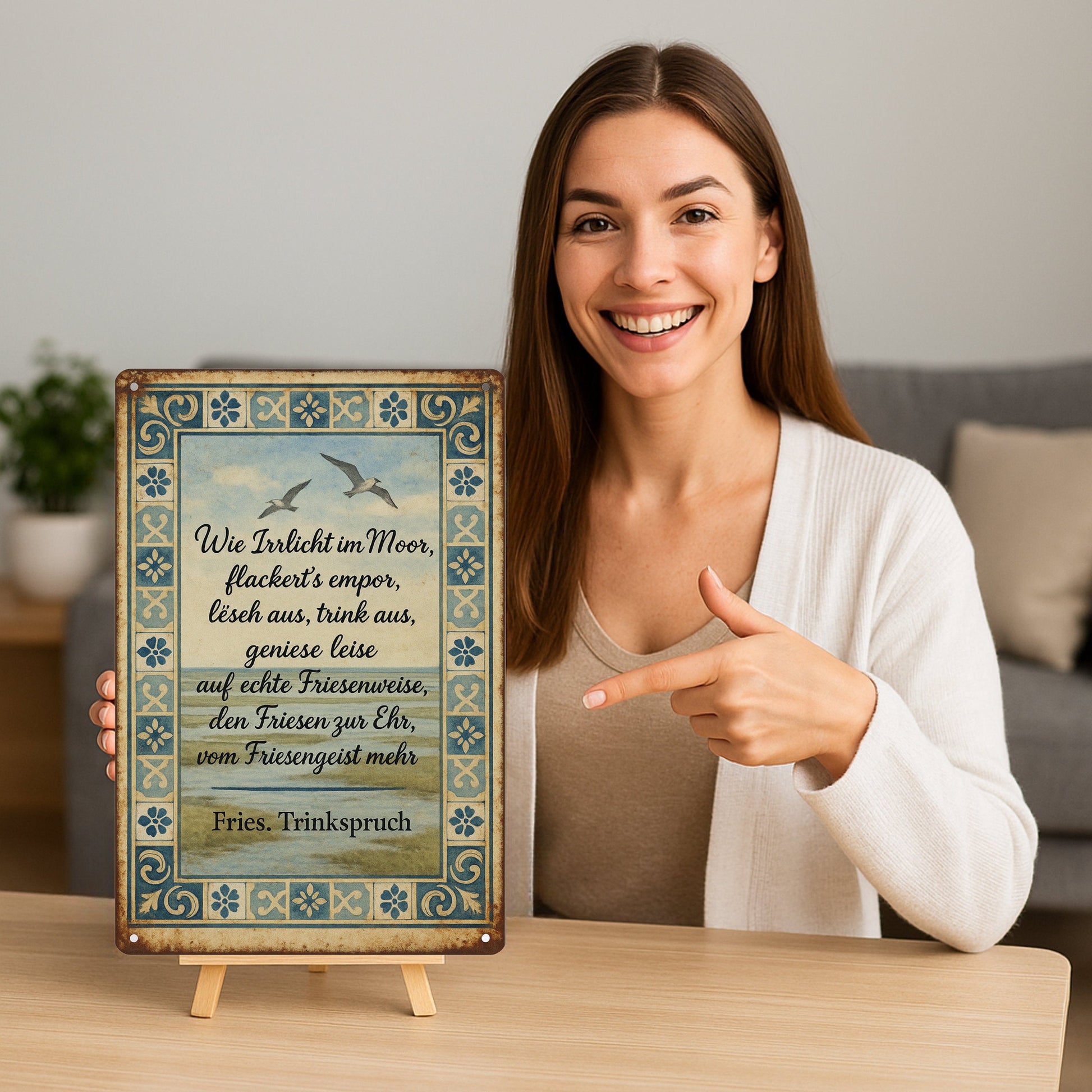 Friesen Trinkspruch Blechschild