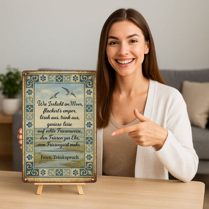 Friesen Trinkspruch Blechschild