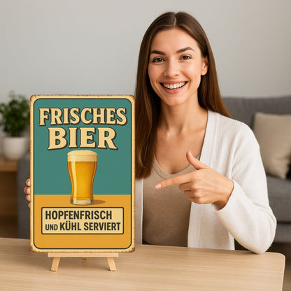 Frisches Bier Blechschild