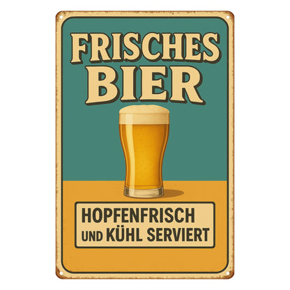 Frisches Bier Blechschild