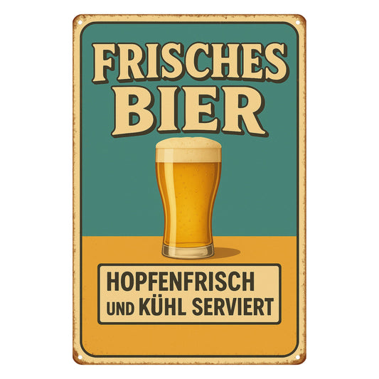 Frisches Bier Blechschild