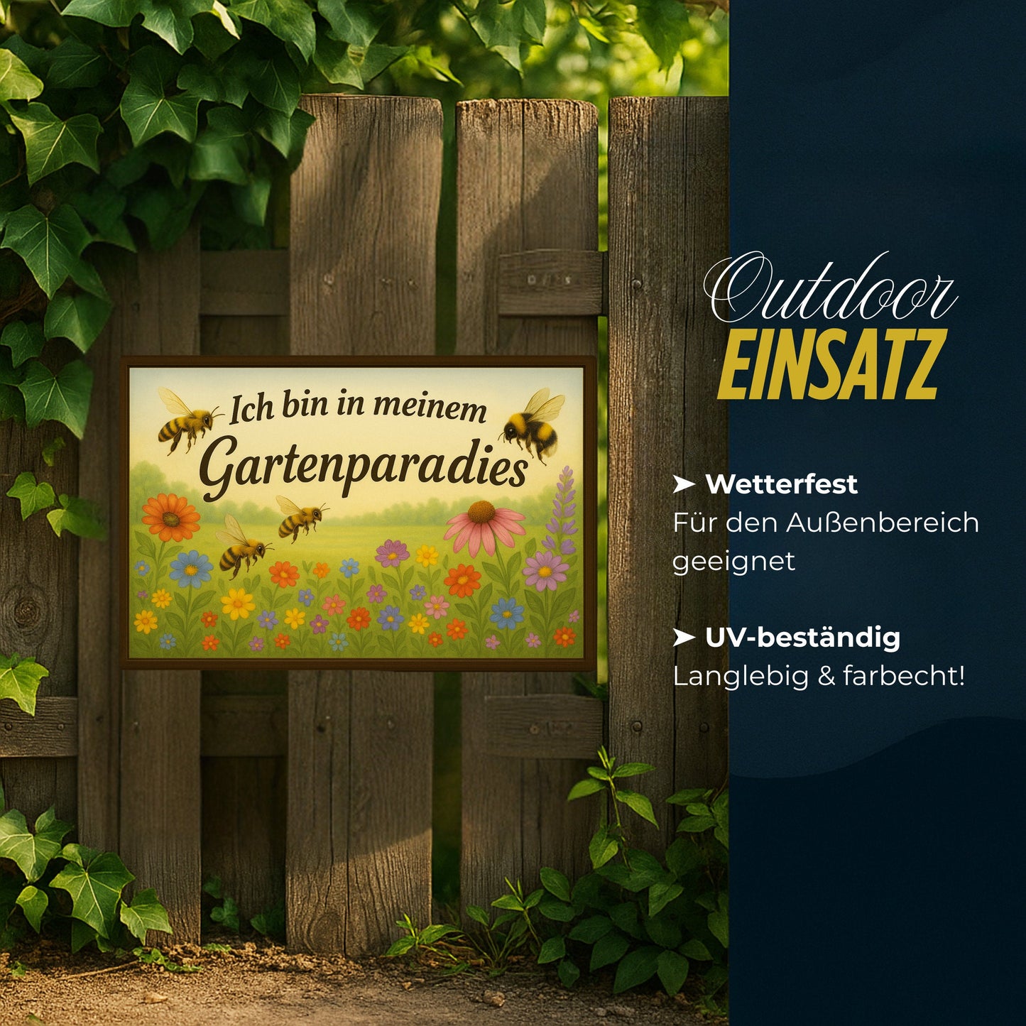 Gartenparadies Blechschild