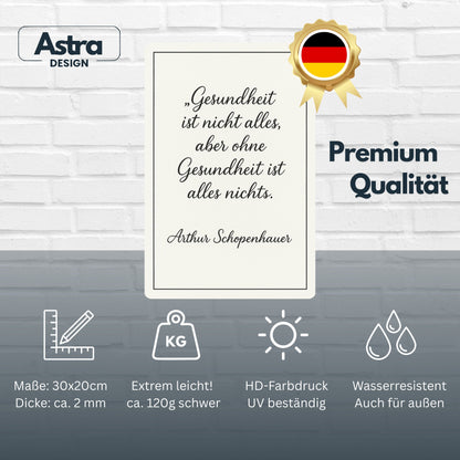 Gesundheit ist nicht alles Blechschild