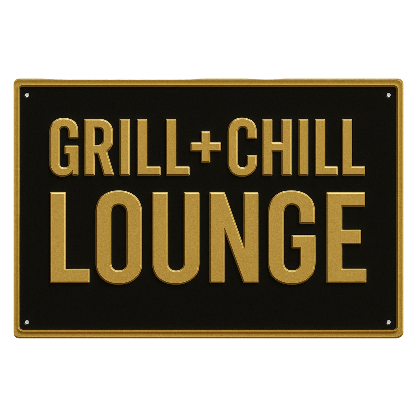Grill und Chill Lounge Blechschild 