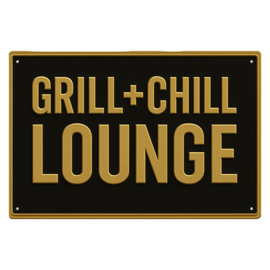 Grill und Chill Lounge Blechschild 
