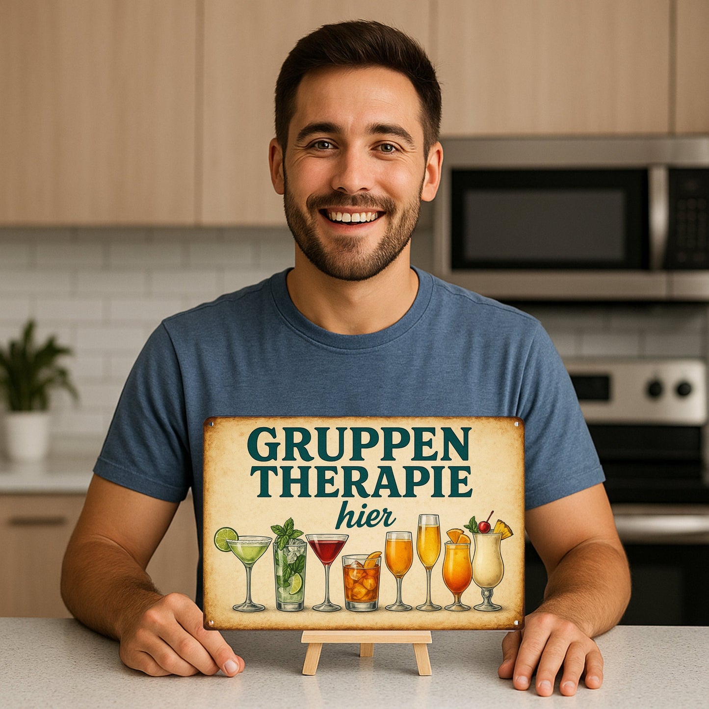 Gruppen Therapie Blechschild