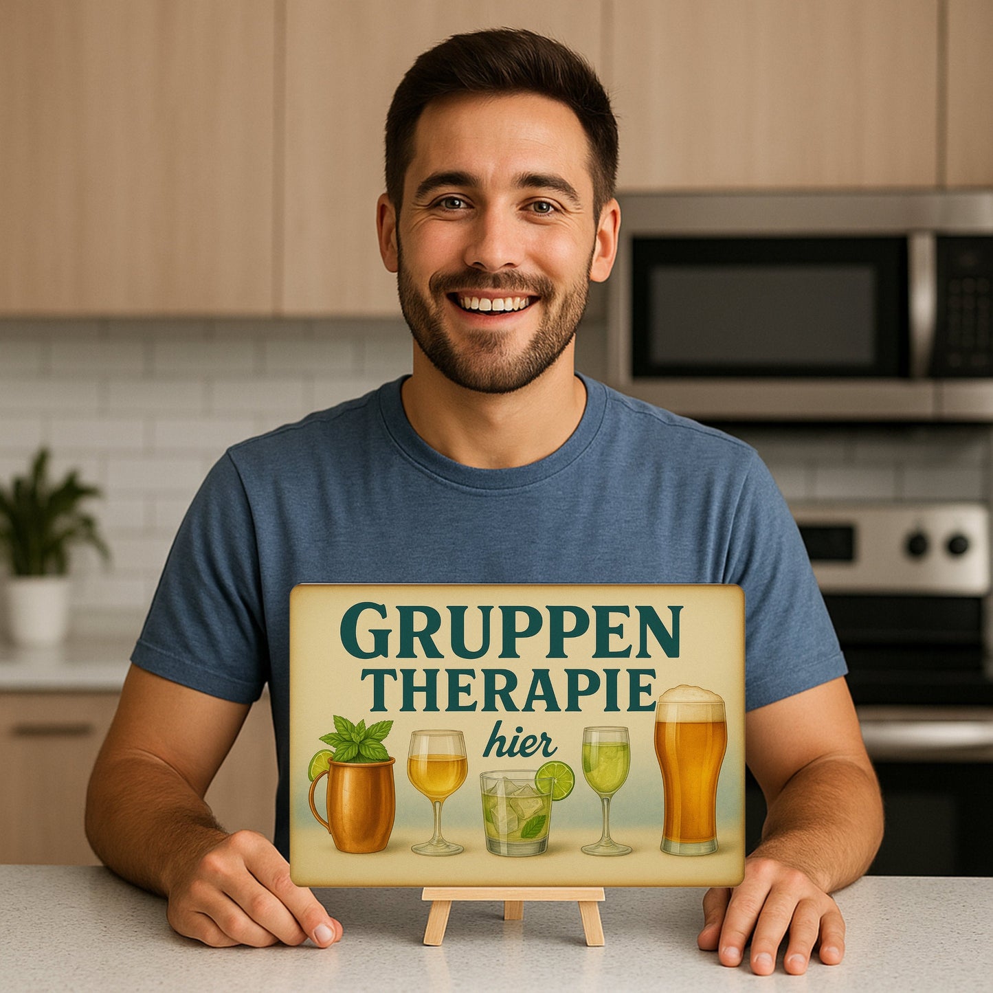 Gruppen Therapie Bar Blechschild