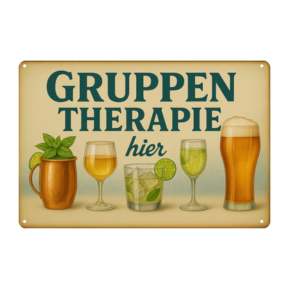 Gruppen Therapie Bar Blechschild
