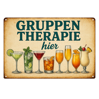 Gruppen Therapie Blechschild