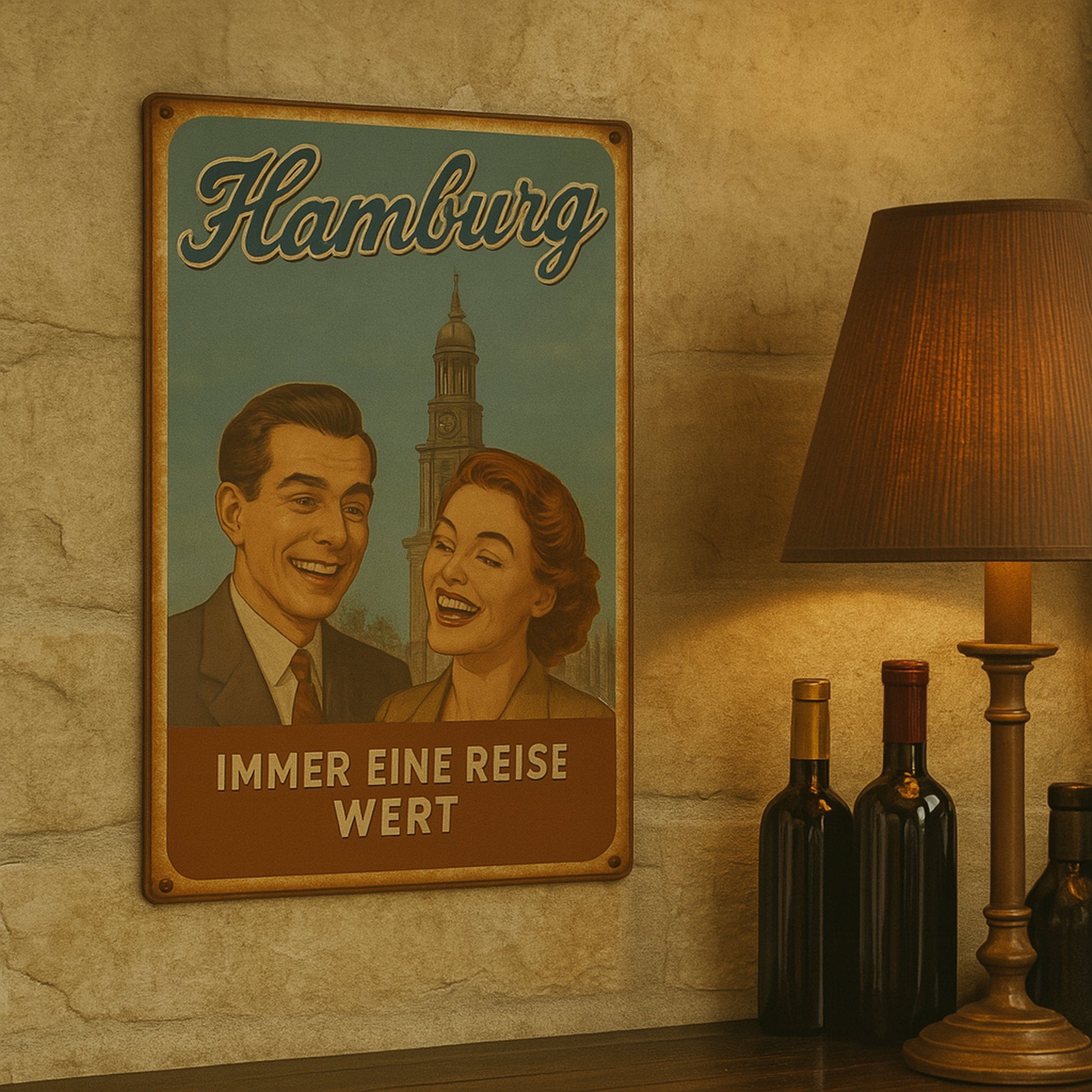 Hamburg immer eine Reise Blechschild 