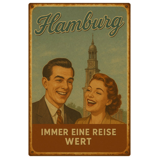 Hamburg immer eine Reise Blechschild 