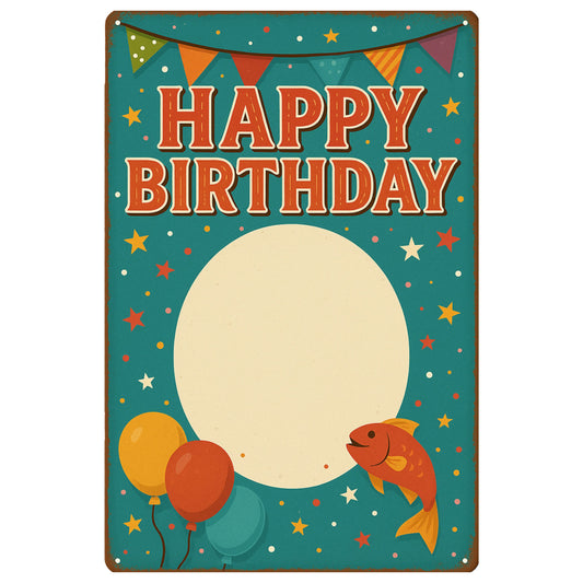 Happy Birthday Blechschild 