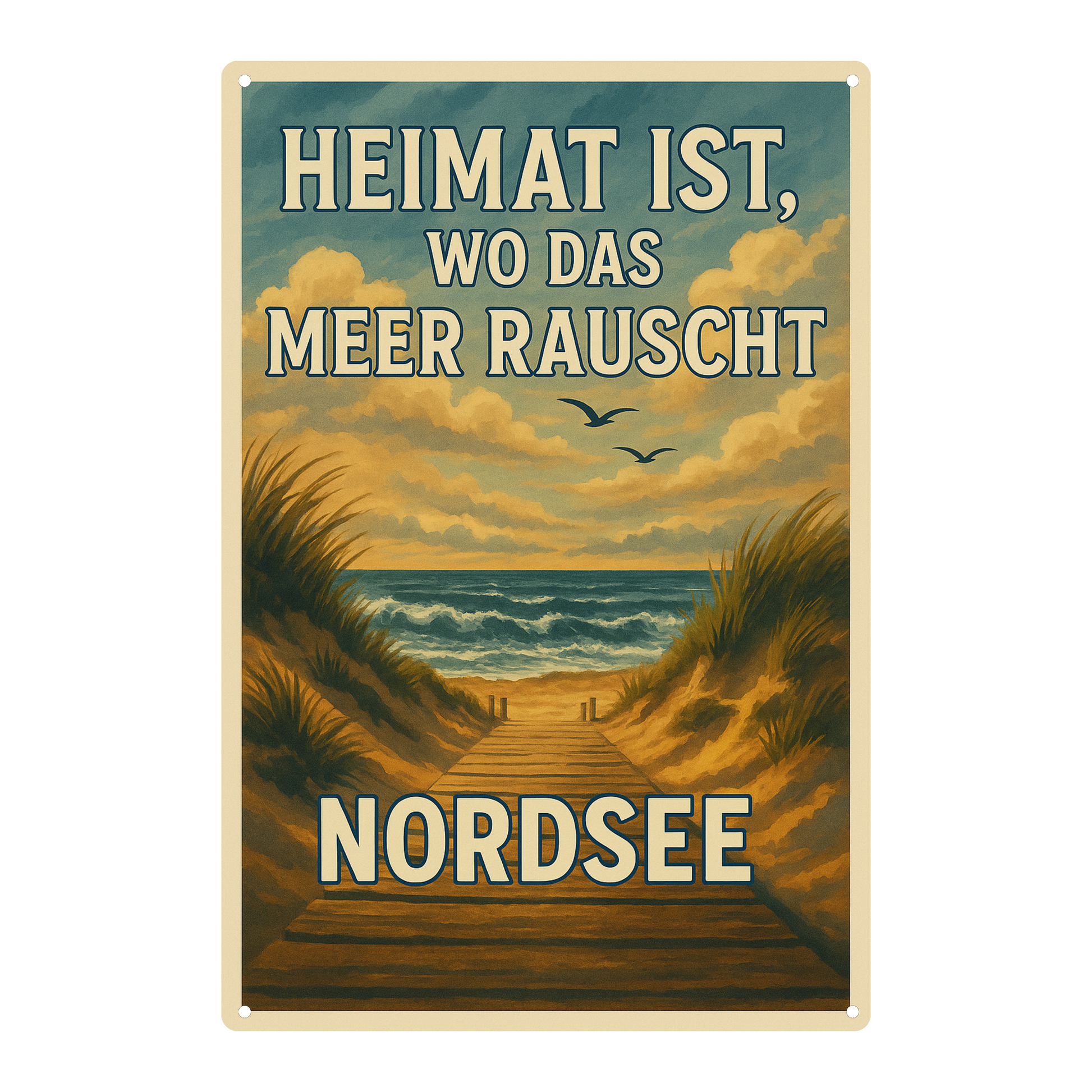 Heimat ist wo das Meer rauscht Blechschild