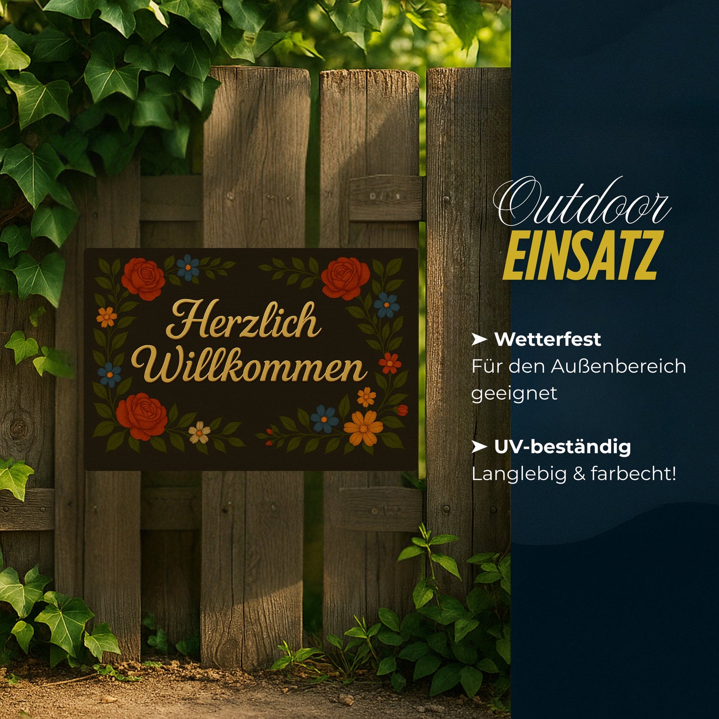 Herzlich Willkommen Blechschild