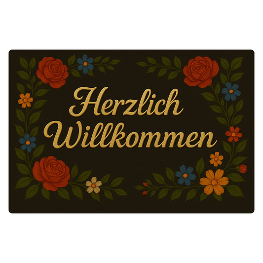 Herzlich Willkommen Blechschild