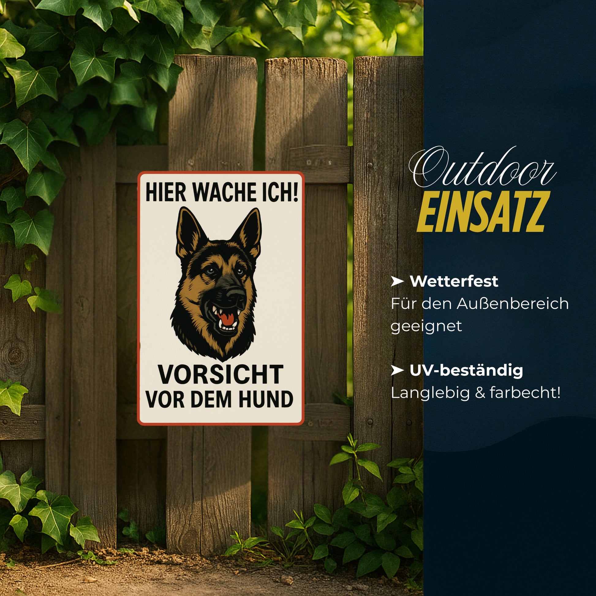 Schäferhund Hier wache ich Blechschild
